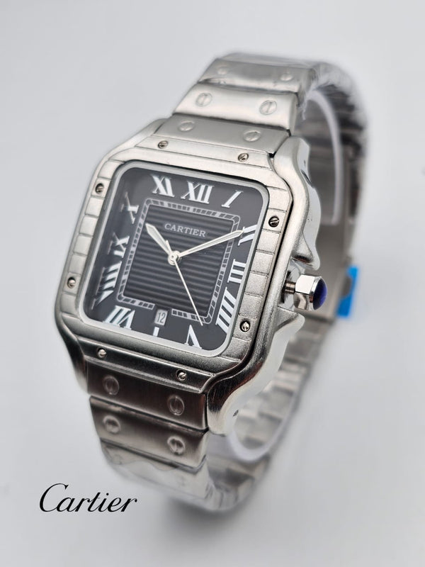 RELOJ CARTIER SANTOS PLATEADO