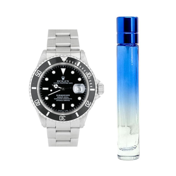 RELOJ ROLEX PLATA NEGRO+BALA SINGLE30ML