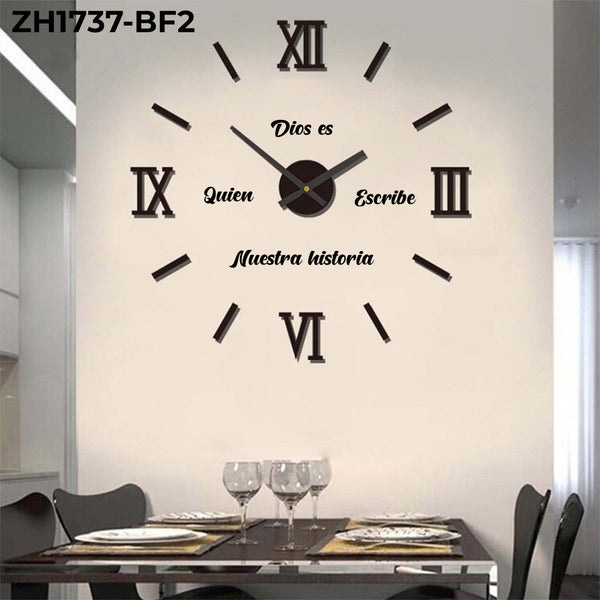 RP-ZH1737-F2 RELOJ ADHESIVO+FRASE HISTOR